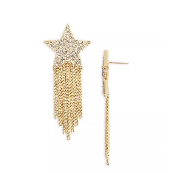 NWT Barbie the Movie x AQUA Star Fringe Earrings - Picture 1 of 6